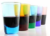 5 Drinking Glasses - close up
