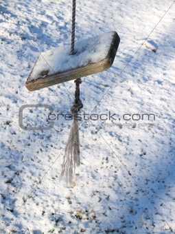 "Winter": Old-fashioned Swing in Snow