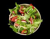 Salad bowl with fresh salad