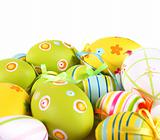 Pastel colored easter eggs