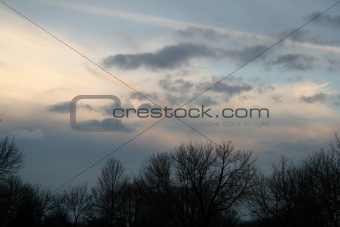 Clouds in the Sky at Dusk