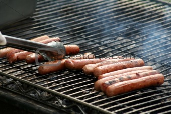 Hotdogs on the Grill