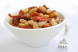 White Bean Salad with red pepper and tomato