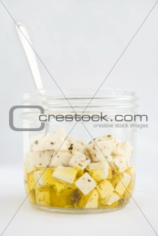 Feta Cheese Marinated in Olive Oil