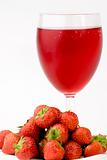 Fresh Strawberrys and glass of juice
