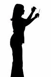 silhouette of female conductor