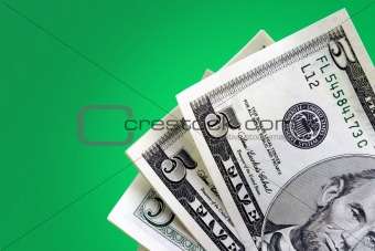 Money on Green Background