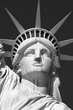 Black and White Image of the Statue of Liberty
