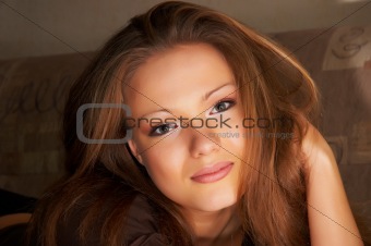 Glamour portrait of gorgeous girl, made with special very soft lighting.