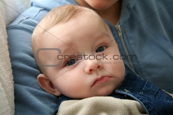 Baby with Serious Facial Expression