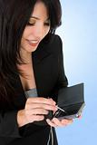 Woman with electronic organizer