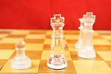 Chess Game with a Red Background