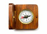 Old style wooden compass