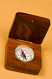Old style wooden compass