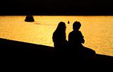 Silhouette of Young Couple