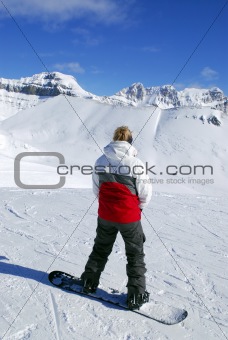 Mountains snowboarding