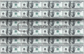 American dollars 3D background
