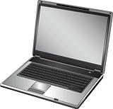Vector opened laptop