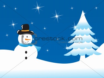 christmas night background with toy