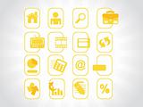 complete web Icons collection, yellow