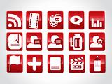 computer icons red, vector