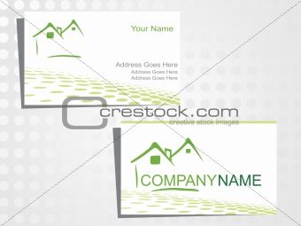 real state business card with logo_12