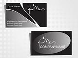 real state business card with logo_16