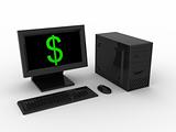 Computer with dollar