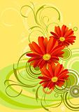 gerbera flower background design