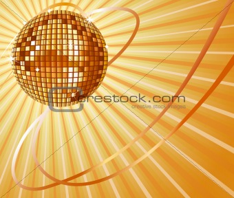 Golden vector disco ball