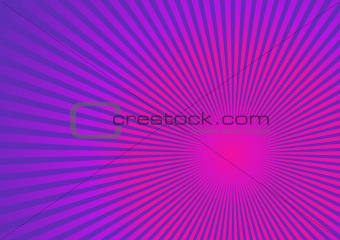 Rays on pink purple background. Vector