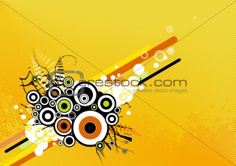 Abstract illustration with circles. Vector