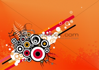 Abstract illustration with circles. Vector