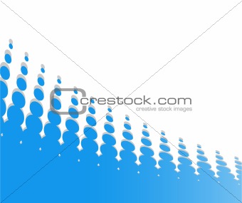 Background with blue circles. Vector