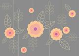 Illustration of flower pattern. Vector