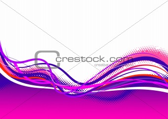 Abstract purple pink lines. Vector