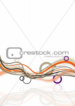 Abstract colorful lines. Vector art