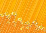 Stars on yellow background. Vector