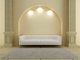 3D Interiors - Sofa under the arc