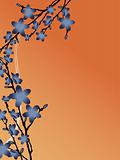 Dark blue flower background, background