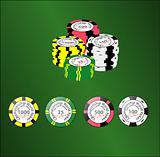 Poker Chips Illustration