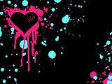 Clashing colors Emo heart background