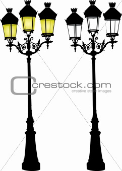 Retro street lamp