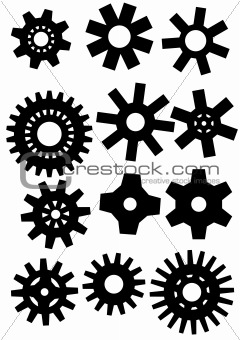 vector illustration with gearwheel