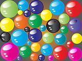 colorful glossy bubbles balls background