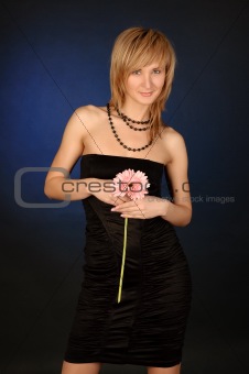 beautiful girl with a flower