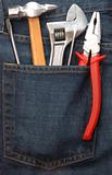 Tools in jeans pocket
