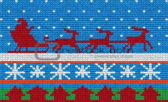 Christmas knitted surface  