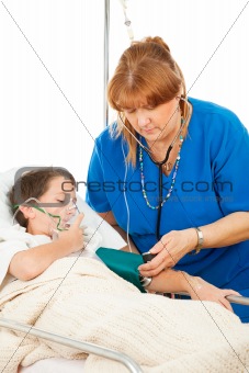 Nurse Caring for Sick Child