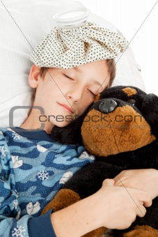 Sleeping Child with Cold